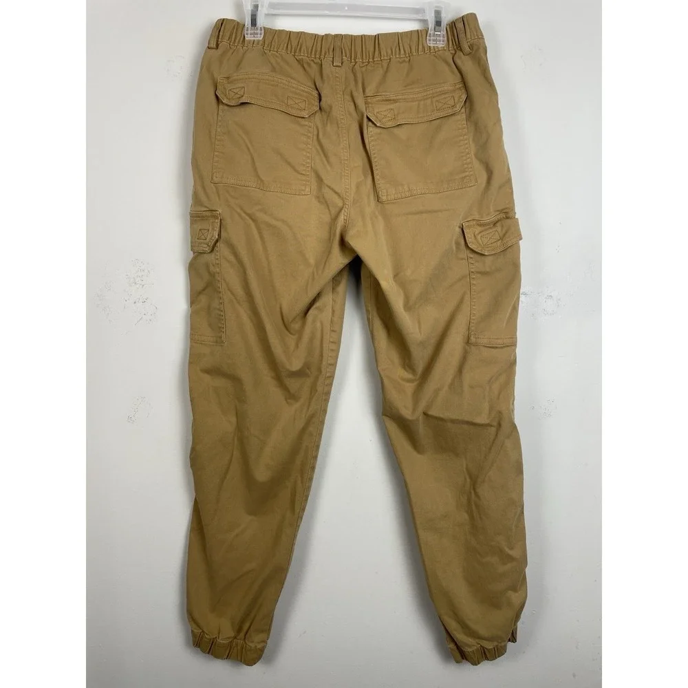 Bearbottom Cargo Joggers Men Large 32 Tan Khaki Brown Stretch Pants Outdoor READ - Picture 3 of 8